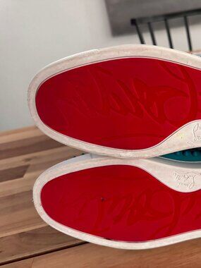 Christian Louboutin Louis Flat Calf Spike Sneaker Black Mat - EU 43